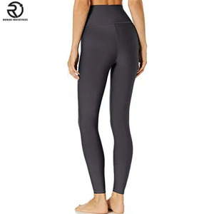 Leggings de Yoga de gimnasio de cintura alta para mujer con patrón sólido para entrenamiento y Deportes - Product Image 3