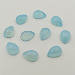 สีฟ้าCalcedony CabochonแบนกลับCalcedony Teardrop PearอัญมณีหลวมLotสําหรับต่างหูจี้แหวนและเครื่องประดับแฟนซีทํา - Product Image 4