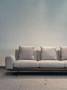 ソファ高級リビングルーム家庭用家具ソフトドリームシリーズ快適でモダンなイタリアンソファ新しい布張りグレー生地 - Product Image 6