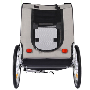 Nouvelle et originale <span class=keywords><strong>remorque</strong></span> de vélo respirante grand chien poussette pliante de luxe pour animaux de compagnie pour l'extérieur avec plate-forme Support OEM à deux roues - Product Image 4