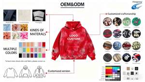 Áo hoodie chất liệu vải cotton Pháp 100% dày dặn, in hình đá pha lê, kiểu dáng retro, giặt acid, có khóa kéo - Product Image 4