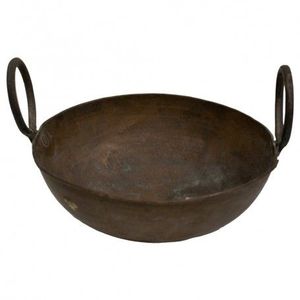 Fourniture Kadhai en métal de qualité supérieure avec revêtement en poudre de couleur noire et intérieur poli en fer de conception unique le plus fantaisiste - Product Image 2