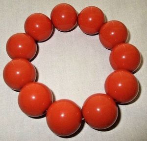 Pulsera Tubular con Cuentas Anchas de Resina de Color Verde, Pulsera con Cuentas Anchas al Precio Más Bajo - Product Image 6