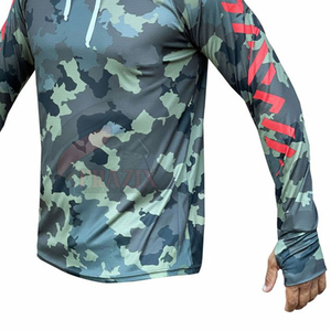 Sweat à capuche pour homme personnalisé 100% polyester UV UPF50, respirant, imperméable, évacuant l'humidité, manches longues, t-shirts de pêche avec masque - Product Image 4