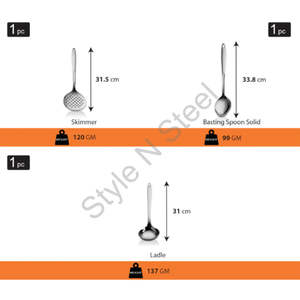 Premium 5 pièces ensemble écologique en acier inoxydable cuisine ustensiles de cuisine de haute qualité classique Design élégant miroir maison cuisine - Product Image 4