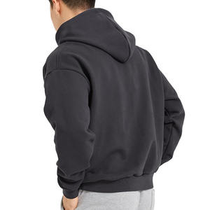 Venta al por mayor Plain Mens Streetwear Sudaderas con capucha Logotipo personalizado Peso pesado Algodón Oversized Mens Drop Should HOODIE - Product Image 3