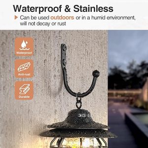 Grand crochet mural noir pour salle de bain, cuisine, chambre, rangement des serviettes et vêtements, vis et costumes supplémentaires pour sacs, manteaux et clés - Product Image 6