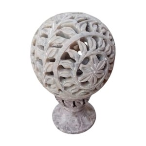 Limited Making Addition New Collection Pure Handmade Art Soapstone Candle Holder With Handmade Carving Stylish For <b>T</b> <b>Light</b> Decor - Product Image 3