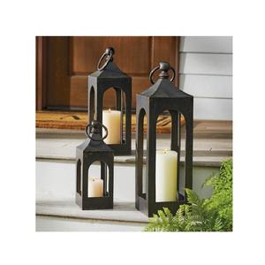 Contemporary handcrafted metal <b>candle</b> lantern modern artistic <b>large</b> decorative steel iron aluminum piece for indoor display - Product Image 5