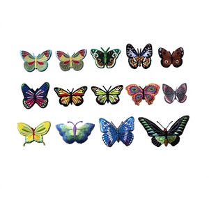 <b>Adhesive</b> Merrow Border Fashionable Appliqued Custom Animal Flower Embroidery Rectangle Patches PVC Material Canvas Gifts Cloth - Product Image 1