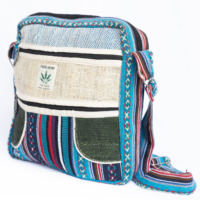 Sac messager de voyage en chanvre de l'Himalaya, fait main, léger, tendance et durable