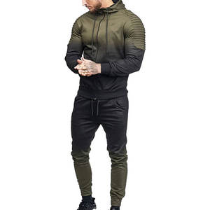 Ensemble de survêtements 100% coton respirants imprimés avec logo personnalisé pour hommes, joggers anti-transpiration et sweat à capuche Sportswear - Product Image 4