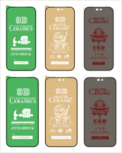 Pellicola Protettiva in Ceramica 9D per Schermi di Telefoni Cellulari iPhone 18 17 16 15 14 13 12 Pro Max, Produzione Honatop - Product Image 1