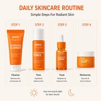 Harga Grosir VC Whitening Brightening Vitamin C Perawatan Wajah Pencerah Penghilang Flek Perawatan Kulit 4 Pcs Set Perawatan Anti Penuaan