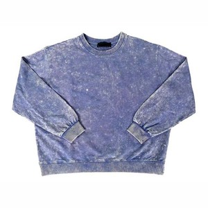 Sweat-shirts vintage délavés à l'acide pour hommes, coupe oversize, col rond, 100 % coton, 380 g/m², collection basiques 2026 - Product Image 4