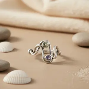 925 <b>Silver</b> Fine Jewelry Women's <b>Ring</b> Plain Gemstone <b>Set</b> with Garnet or Amethyst Daily Wear Men's <b>Ring</b> - Product Image 2