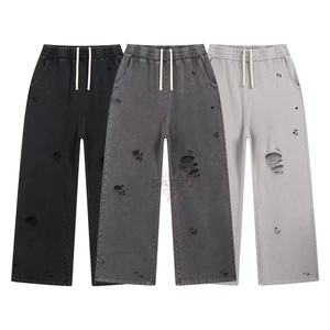 Muestras Gratis al por Mayor, Pantalones Deportivos de Felpa Francesa 100% Algodón, Talla Grande, Estilo Vintage, Lavado Ácido, Personalizados, para Hombre - Product Image 1
