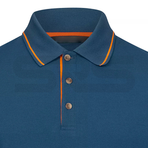 Camiseta de algodón 100% para hombre, elegante atuendo informal con ajuste holgado para cuello de polo, manga corta, cómodo diseño de alta visibilidad - Product Image 6