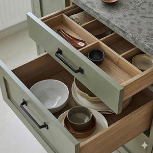 Poignées de meuble et tirants de tiroir modernes en alliage de zinc noir mat de style mid-century – Durables et écologiques pour cuisine, chambre et salon - Product Image 5