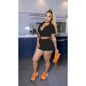 Fabricant sur mesure Ensemble haut court en polaire pour femmes, confortable, doux, respirant, décontracté Streetwear pour les sports d'automne - Product Image 2