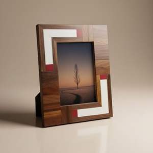 Handcrafted for Wood Resin <b>Photo</b> <b>Frame</b> Modern Home Decor Rustic Wall Table Display <b>Gift</b> <b>Wedding</b> Anniversary Office Bedroom - Product Image 4