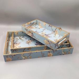 Dernier modèle de plateau de service en bois imprimé MDF écologique de forme carrée Plateau de cuisine pour la maison FSInternational - Product Image 3