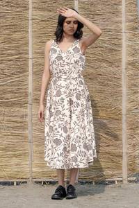 Robe courte en coton indien fait à la main pour femmes motif floral élégant genou-longueur fête et lune de miel porter en solde-ODM Supply - Product Image 4