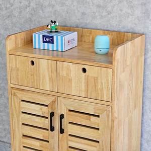 Mueble Moderno para Zapatos de Madera de Caucho de 60x40x100cm, Convertible, para Sala de Estar, KG68074 - Product Image 3