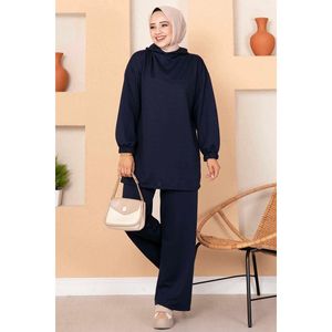 Conjunto de ropa de seguridad de 2 piezas de tela polar con capucha Azul Marino - Product Image 1