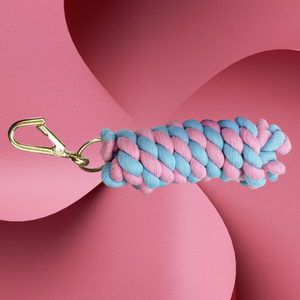 เชือกจูงม้าสีพาสเทลโพลีเอสเตอร์สีพีช-ดำ ทนทาน นุ่มมือ - Product Image 2