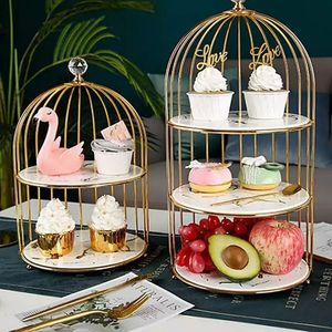 Shiny Gold Metal <b>Cake</b> <b>Stand</b> With Smooth Top And Slim Base Ideal For Showcasing Baked Goods In Elegant Party Settings - Product Image 1