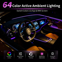 Kit de Luces Ambientales Activas W213 para Mercedes-Benz Clase E 2016-2023, Luz Ambiental Interior LED Dinámica Symphony