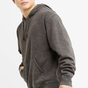 เสื้อฮู้ดดี้ผ้าฝ้าย 100% สไตล์ใหม่ สีพื้น ล้างสีแบบ Acid Wash สำหรับฤดูหนาว ปักลาย ระบายอากาศ แห้งเร็ว ใส่ได้ทั้งชายและหญิง เป็นมิตรกับสิ่งแวดล้อม - Product Image 2