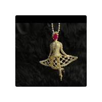 Juego de Pendientes con Colgante de Bailarina Artística en Oro de 10 Quilates con Diamantes Cultivados en Laboratorio E-F VVS VS, Joyería Nupcial