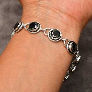 Pulsera de plata con piedras preciosas de tanzanita, joyería hecha a mano de Plata de Ley 925, regalo para ella, regalo para mamá, joyería diaria - Product Image 2