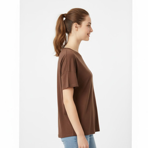 Camiseta de moda para mujer, camiseta informal de algodón de manga corta a la moda, camiseta suave y cómoda para ropa de calle de verano y uso en el gimnasio - Product Image 4