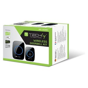 I-BELL-RING04 Kit de Timbre Inalámbrico Negro con Botón de Presión y Campana - Product Image 2