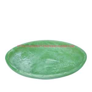 Placas redondas de resina ecológicas de alta calidad con acabado pulido de lujo para fiestas a precio mayorista - Product Image 1