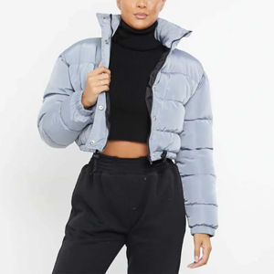 <b>Women</b> Windproof <b>Lightweight</b> Down Padded Bubble Puffer <b>Jackets</b> Custom Cropped Puffy Quilted Winter Coats for <b>Womens</b> - Product Image 2