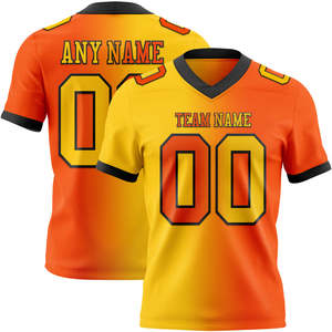 เสื้อฟุตบอลอเมริกันตาข่ายระบายอากาศของแท้สำหรับเยาวชนแฟชั่นสไตล์นักกีฬาไล่ระดับสี - Product Image 4