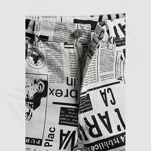 Casual Straight <b>Jeans</b> Letter Printing Design Young Male Fashion Slim Denim Pants Mid <b>Waist</b> Customized Color Trousers Wholesale - Product Image 4