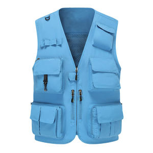 Chaleco de Pesca de Alto Rendimiento para Hombre, Tela de Algodón, Estilo Urbano, Color Sólido, Transpirable, Elegante - Product Image 6