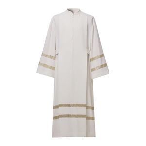 Alb rojo ligero y cómodo con cinturón de cinctura Túnica de clero transpirable para servicios de Misa y religiosos - Product Image 2