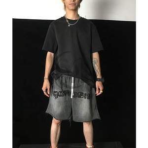 Graphique lavé grande taille Dtg impression en vrac Designer été Streetwear coton Sweat garçons français éponge lavage à l'acide personnalisé Shorts pour hommes - Product Image 5