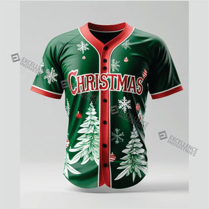 2025 Pakistan personnalisé maillot de Baseball de Noël pour hommes vêtements de sport sublimés pour les fans de baseball fabriqué au Pakistan - Product Image 1