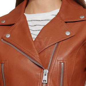 Nouvelle arrivée Veste en cuir de haute qualité pour femmes Meilleur design Veste en cuir d'hiver au design personnalisé - Product Image 5