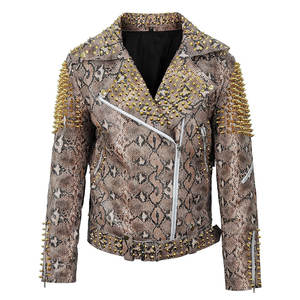 แจ็คเก็ตหนังผู้ชายแบบมีปกตั้ง ดีไซน์หนังวัวเคลือบกันน้ำ พิมพ์ลายตามสั่ง ซิปสไตล์วินเทจ สำหรับฤดูหนาว ให้ลุคที่ทันสมัย - Product Image 2