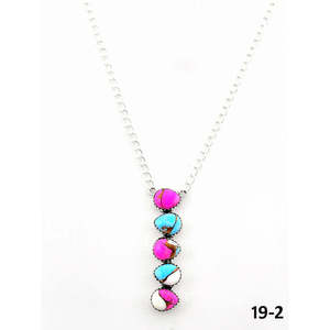 Collar con Colgante de Bola de Plata de Ley y Algodón Dulce Inspirado en el Suroeste - Product Image 2