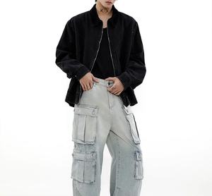 Venta caliente de encargo de los hombres de alta resistencia chaqueta forrada de lona de invierno trabajador bordado decoración chaqueta - Product Image 5