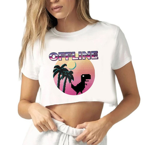 Top corto de verano para mujer, Top corto ajustado de verano con logotipo personalizado y pantalones de Yoga de cintura alta, Top corto de 2 piezas para mujer - Product Image 3